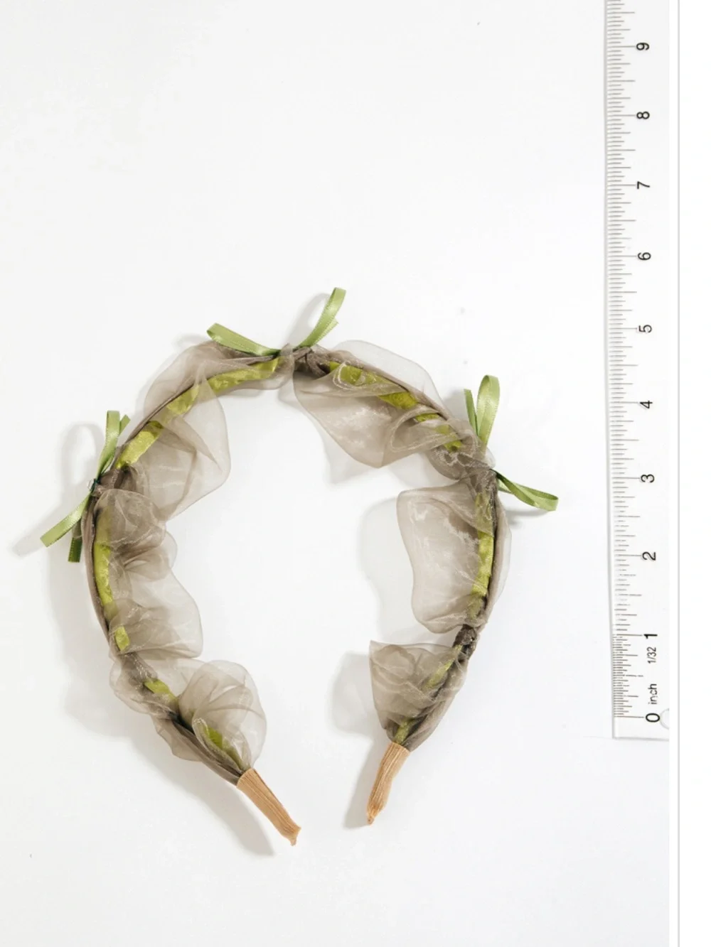 Women’s Decorative Ribbon Headband Set - Black & Olive
